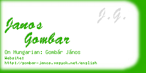 janos gombar business card