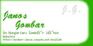 janos gombar business card